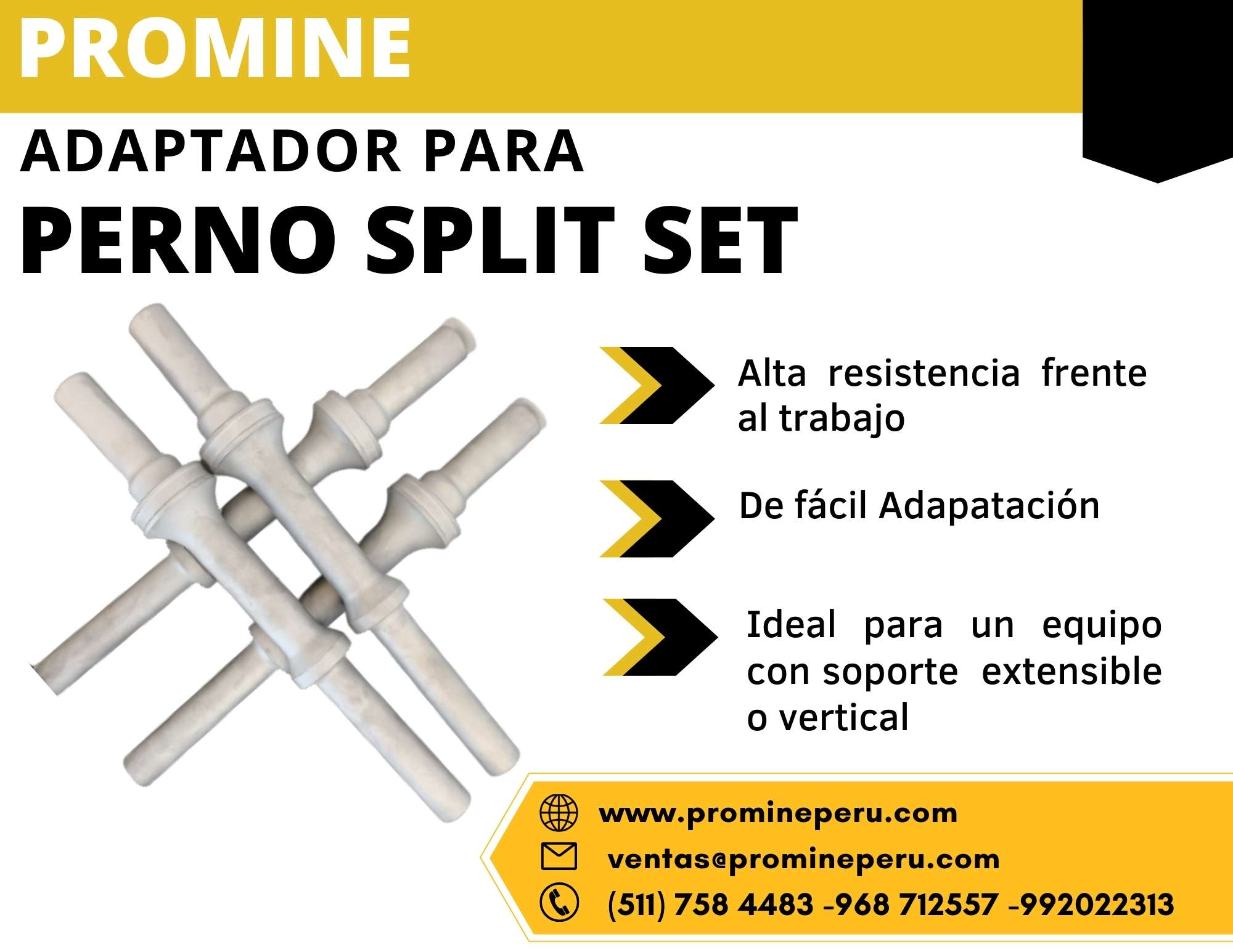 ADAPTADOR PERNO SPLIT SET PARA PERNO DE FRICCION PROMINE PERU